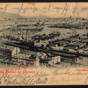 ag0910 - CARTOLINA D'EPOCA - Genova Città - Panorama  1900