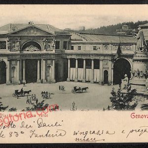 ag0916 - CARTOLINA D'EPOCA - Genova Città - Piazza dell' Acqua verde  1900