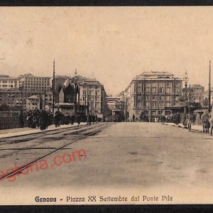 ag0917 - CARTOLINA D'EPOCA - Genova Città - Piazza XX Settembre  1914