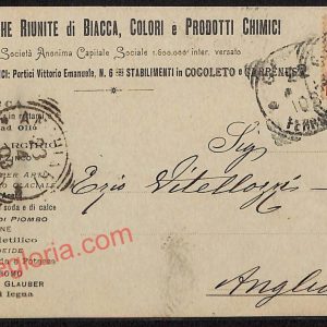 ag0928 - CARTOLINA D'EPOCA - Genova Città - Fabbriche Riunite di Biacca Colori