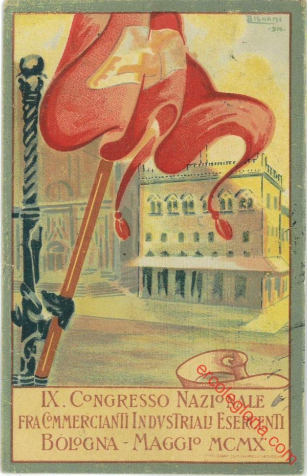 P0444 - CARTOLINA  D'EPOCA - Pubblicitaria Illustrata - BIGNAMI  1910 BOLOGNA