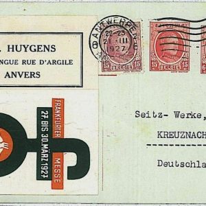 36797  - BELGIUM Belgique -  POSTAL HISTORY - STATIONERY CARD  to GERMANY 1927