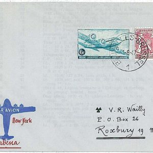 21425 - BELGIUM - POSTAL HISTORY -  1st FLIGHT COVER - Bruxellles NEW YORK 1947