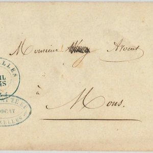 41940 - BELGIUM Belgique - POSTAL HISTORY - Blue BRUXELLES postmark on COVER 185