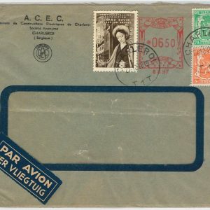 41939   - BELGIUM Belgique - POSTAL HISTORY -   AIRMAIL COVER to ITALY - 1949