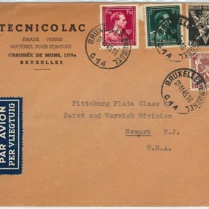 41937 - BELGIUM Belgique - POSTAL HISTORY -  AIRMAIL COVER to  USA 1945