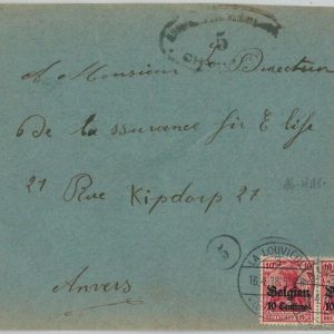 41929 -  BELGIUM Belgique   POSTAL HISTORY -  German Occupation COVER 1918
