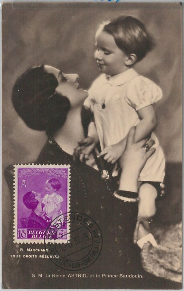 56995 - BELGIUM - POSTAL HISTORY: MAXIMUM CARD 1937 - ROYALTY