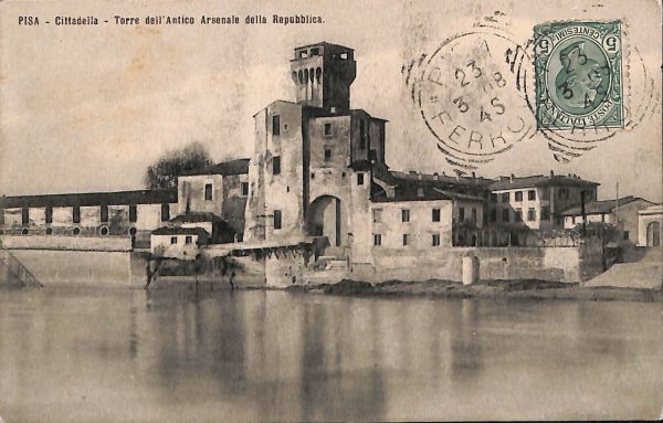 ad0074 - CARTOLINA D'EPOCA - PISA - Torre dell'Antico Arsenale della Repubblica