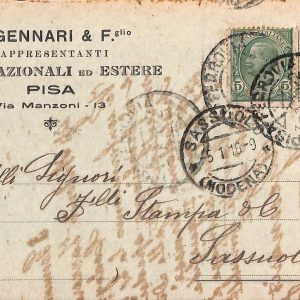 ad0077 - CARTOLINA D'EPOCA - Pisa Città - R. Gennari figlio 1916