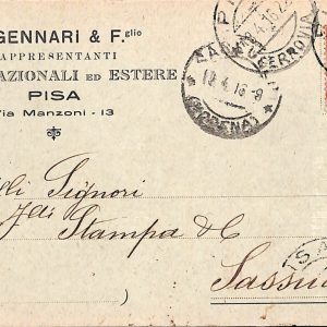 ad0080 - CARTOLINA D'EPOCA - Pisa Città - R. Gennari  1916