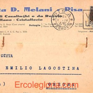 ad0087 - CARTOLINA D'epoca - Pisa Città - Dita D. Melani 1941