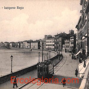 ad0093 - CARTOLINA D'epoca - Pisa Città - Lungarno Regio  1912