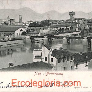 ad0094 - CARTOLINA D'epoca - Pisa Città - Panorama  1902