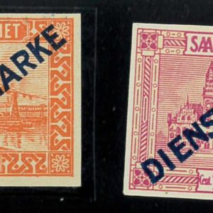 78538 - SAAR Germany - STAMPS - Michel # service 12 + 14  - Very Fine VLH
