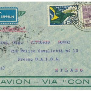 P4282 - BRAZIL , JULY 1933 ZEPPELIN TO ITALY,