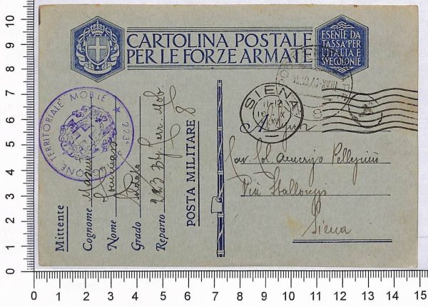 P0835 - ITALIA  Regno - Storia Postale - Annullo POSTA MILITARE nr 8 - 1940