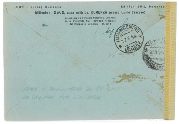 P2464 - ITALIA RSI , BELLISSIMA LETTERA PER LA GERMANIA, 17.3.1944, RACCOMANDATA - immagine 2