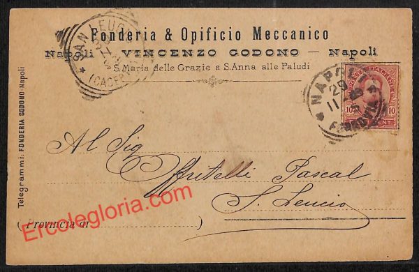 ah3371 - STORIA POSTALE - Napoli Citta - Vincenzo Codono