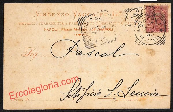 ah3372 - STORIA POSTALE - Napoli Citta - Vincenzo Vacca