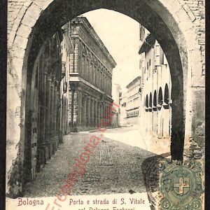 ae2524 - CARTOLINA  D'EPOCA - Bologna - Porta S. Vitale col Palazzo Fantuzzi