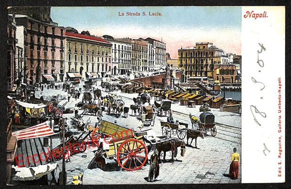 ah3379 - CARTOLINE D'EPOCA - Napoli Citta - La Strada San Lucia