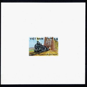 P3139 - VIET NAM. YVERT. 387/93 7 DE LUXE PROOFS , TRAINS