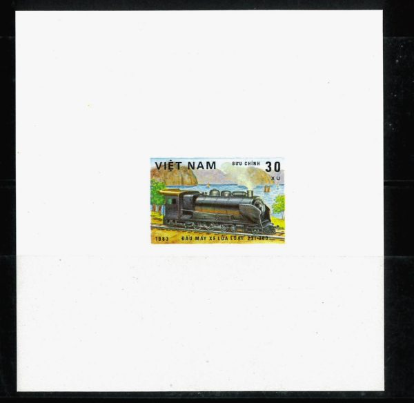 P3139 - VIET NAM. YVERT. 387/93 7 DE LUXE PROOFS , TRAINS - immagine 7