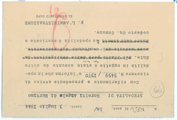 P2456 - ITALIA RSI , ST 64 USATO ISOLATO COME FRANCOBOLLO NORMALE 8.7.1944 - immagine 2
