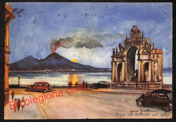 ah3394 - CARTOLINE D'EPOCA - Napoli Citta - Notturno sul Golfo