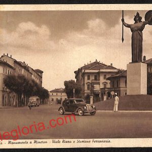 ah5870 - CARTOLINA  D'EPOCA - Pavia Città - Monumento a Minerva