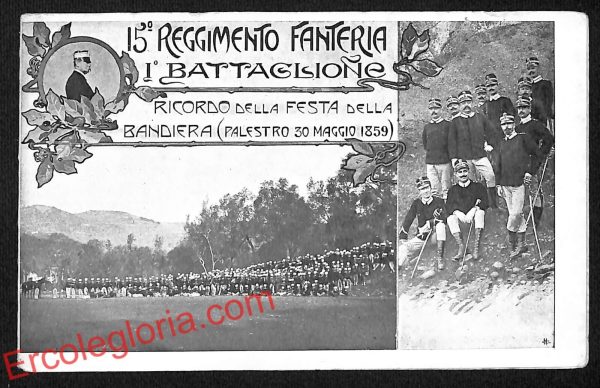 ah5936 - CARTOLINA  D'EPOCA - Pavia Città - 15° Reggimento Fanteria