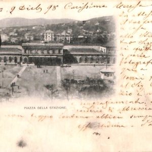 ab7903 -  CARTOLINA  D'EPOCA - Savona Città  - Piazza della Stazione  1898