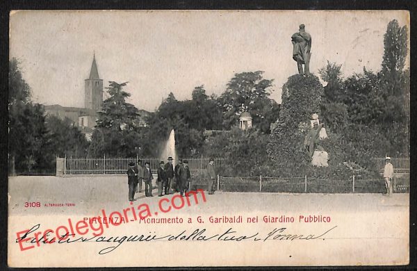 ah7400 - CARTOLINA D'EPOCA - Piacenza Città - Monumento a G. Garibaldi