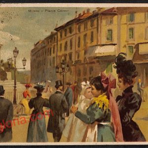 ag9073 - CARTOLINA D'EPOCA - Milano Città - Piazza Cavour