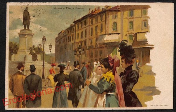 ag9073 - CARTOLINA D'EPOCA - Milano Città - Piazza Cavour