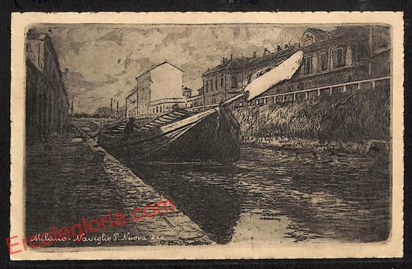 ag9077 - CARTOLINA D'EPOCA - Milano Città - Naviglio