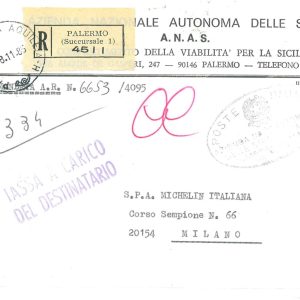 P4264 -ITALIA ,  LETTERA TASSATA IN ARRIVO A MILANO 1985