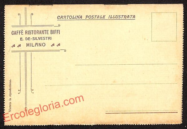 ag9081 - CARTOLINA D'EPOCA - Milano - Caffè Ristorante Biffi E. De - Silvestri