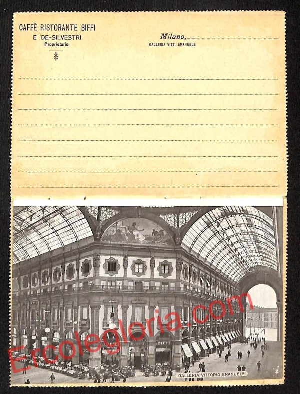 ag9081 - CARTOLINA D'EPOCA - Milano - Caffè Ristorante Biffi E. De - Silvestri - immagine 3
