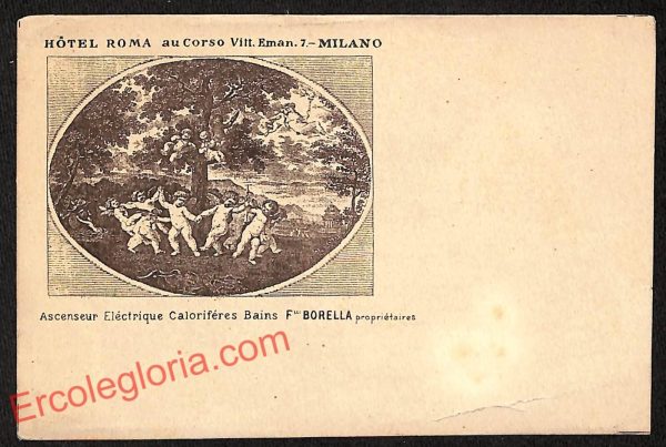 ag9084 - CARTOLINA D'EPOCA - Milano Città - Hotel Roma