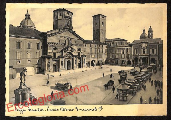 ah9681 - CARTOLINA D'EPOCA - Reggio Emilia Città - Piazza Vittorio Emanuele