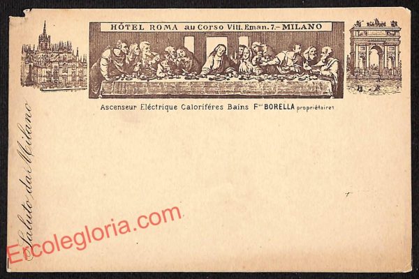 ag9085 - CARTOLINA D'EPOCA - Milano Città - Hotel Roma