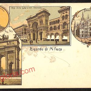 ag9086 - CARTOLINA D'EPOCA - Milano Città -Arco della Galleria Vittorio Eamnuele