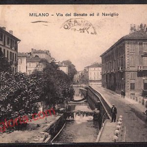 ag9095 - CARTOLINA D'EPOCA - Milano Città - Via del Senato ed il Naviglio