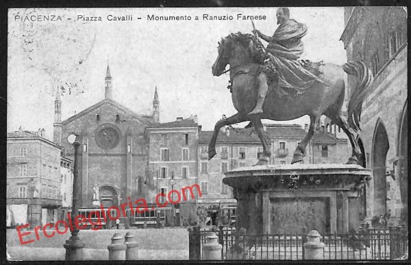 ah7407 - CARTOLINA D'EPOCA - Piacenza Città - Monumento a Ranuzio Farnese