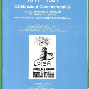 ZA1745 -  Libretto pubblicitario D'epoca - Commemorazione primo volo su PISA '81