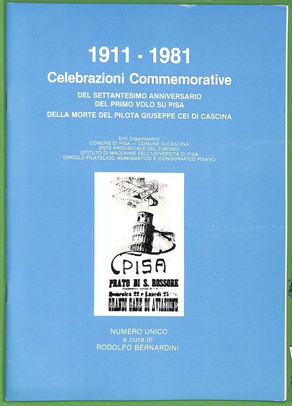 ZA1745 -  Libretto pubblicitario D'epoca - Commemorazione primo volo su PISA '81