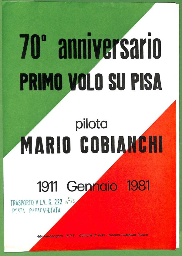 ZA1746 -  Libretto pubblicitario D'epoca - Commemorazione primo volo su PISA '81