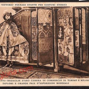 ag9098 - CARTOLINA D'EPOCA - Milano -Vittorio Ferrari Stoffe per Costumi Storici